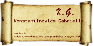 Konstantinovics Gabriella névjegykártya
