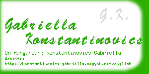 gabriella konstantinovics business card